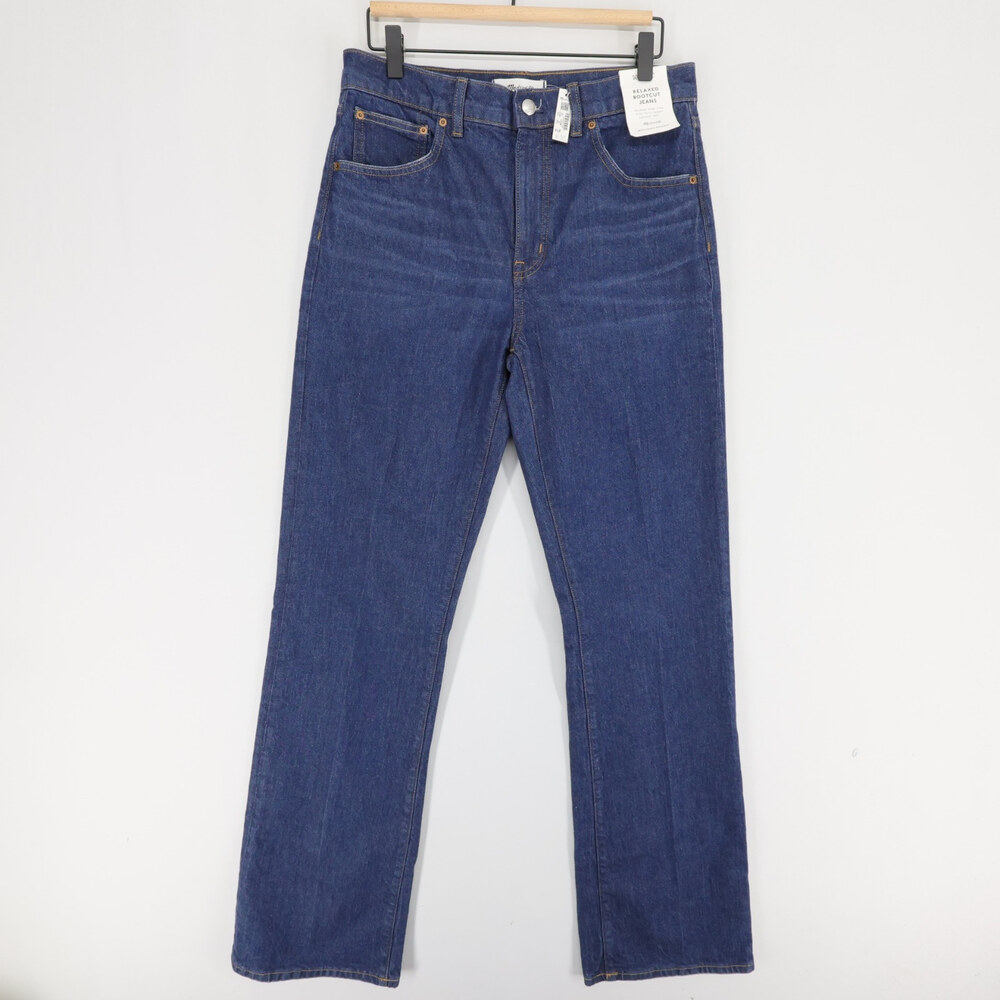 Madewell Jeans Womens 28T Blue Relaxed Bootcut High Rise Tall Magic Pockets